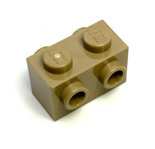 Brick, Modified 1x2 with Studs on 2 Sides, Part# 52107 Part LEGO® Dark Tan  