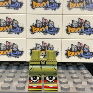 Jumpman 1s Custom minifigure BrickLuv Olive Green