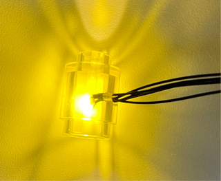 1x1 Light-Up Round Brick, DIY System, Reconnectable, LS1x1R-LA Custom Parts United Brick Co® Yellow