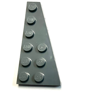 Wedge, Plate 6 x 3 Right, Part# 54383 Part LEGO® Dark Bluish Gray