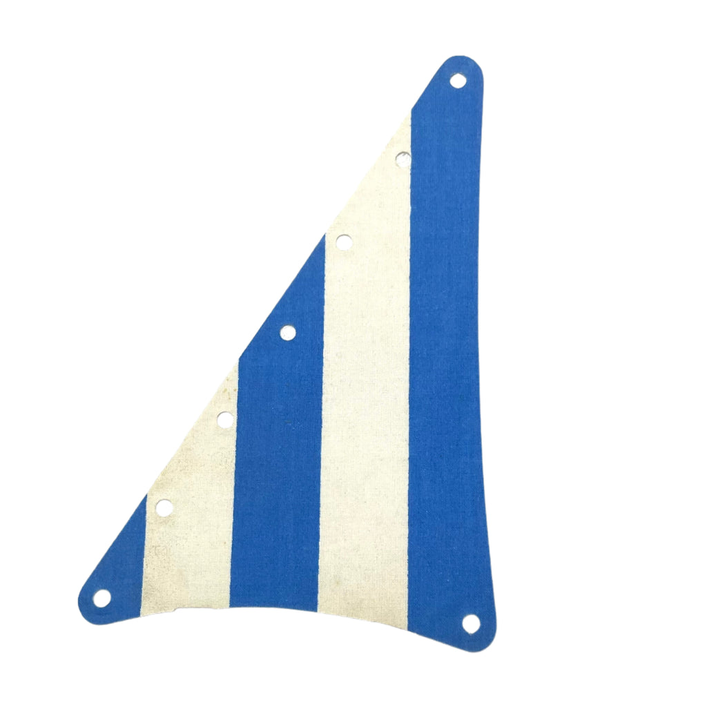 Cloth Sail Triangular 15x22 with Blue Thick Stripes Pattern, Part# sai ...