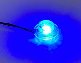 1x1 Stud LED Light-up Round Plate, Battery Operated, LS1x1RPB Custom Parts United Brick Co® Blue