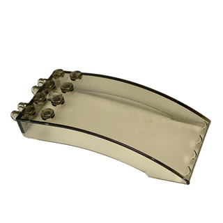 Windscreen 8 x 4 x 2 Curved with Locking Dual 2 Fingers, Part# 46413 Part LEGO® Trans-Brown