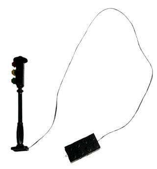 LED Changing Traffic Light, Battery w/ Wire, ACE-T Custom Parts United Brick Co®