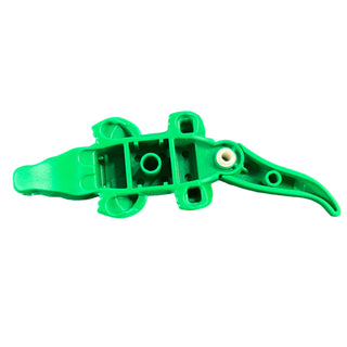 Alligator / Crocodile with 20 Teeth with Yellow Eyes without White Glints Pattern with White Technic, Pin 1/2, 18904c05pb01 Minifigure LEGO®