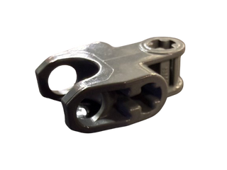 Technic, Axle Connector 2 x 3 with Ball Joint Socket - Closed Sides, Angled Forks with Open Axle Holes, Part# 89652 Part LEGO® Dark Bluish Gray Like New