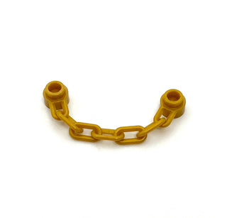 Chain with 5 Links, Part# 92338 Part LEGO® Pearl Gold  