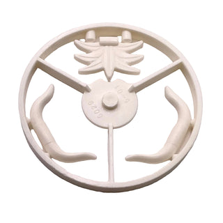 LEGO® Minifigure, Plume Wheel Sprue with 2 Cattle Horns and Feathered Headdress, Part# 6029 Part LEGO® White Complete
