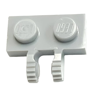 Hinge Plate 1 x 2 Locking with 2 Fingers on Side, Part# 60471 Part LEGO® Light Bluish Gray