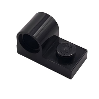 Plate, Modified 1x2 with Pin Hole on Top, Part# 11458 Part LEGO® Black