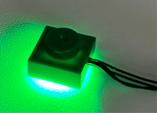 1x1 LED Light-up Plate, DIY System, Reconnectable, LB1x1-LA Custom Parts United Brick Co® Green