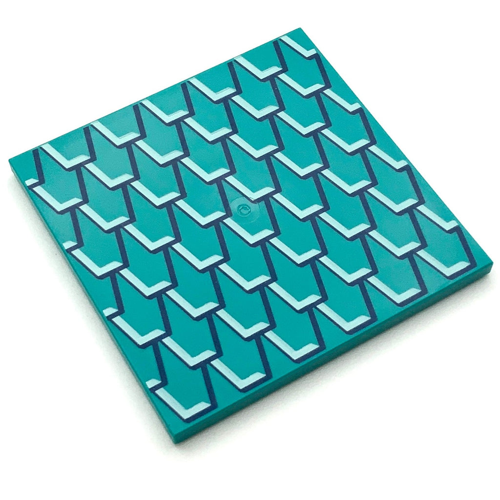 Tile 6x6 with Bottom Tubes with Black and White Roof Shingle Pattern ...
