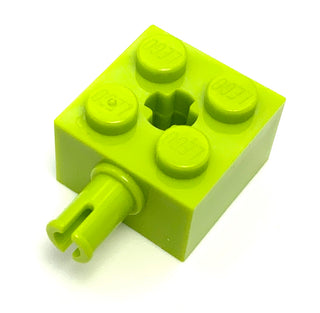 Brick, Modified 2x2 with Pin and Axle Hole, Part# 6232 Part LEGO® Lime  