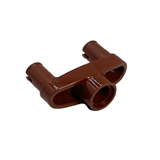 Technic, Pin Connector 3L with 2 Pins and Center Hole, Part# 15461 Part LEGO® Reddish Brown