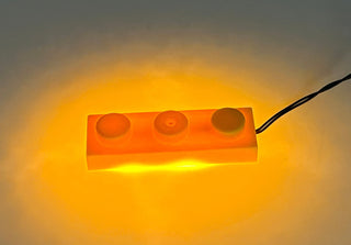 1x3 LED Light-up Plate, DIY System, LB1x3 DC Custom Parts United Brick Co® Yellow