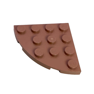 Plate Round Corner 4x4, Part# 30565 Part LEGO® Sand Red
