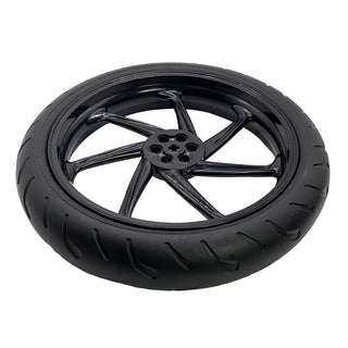 Motorcycle Wheel 107.1mm D. x 24mm with Black Tire Tread 132.6mm D. x 27mm, Part# 71720c01 Part LEGO®