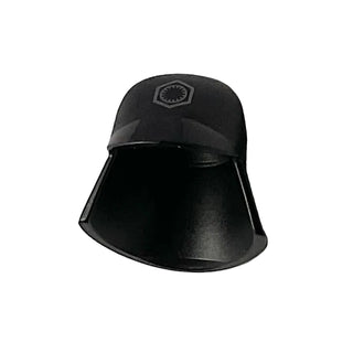 Minifigure, Headgear Cap, SW First Order Crew Member with Silver First Order Insignia Pattern, Part# 23850pb01 Part LEGO® Black Very Good