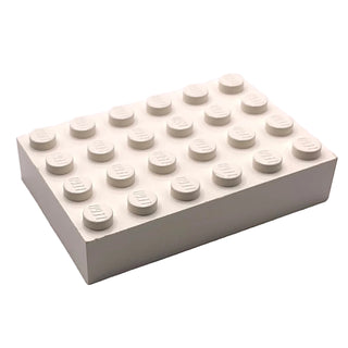 Brick 4x6, Part# 2356 Part LEGO® White