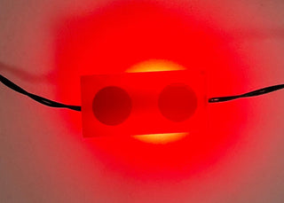 1x2 LED Light Up Plate, DIY System, Reconnectable, LB1x2-LA Custom Parts United Brick Co® Red/Red