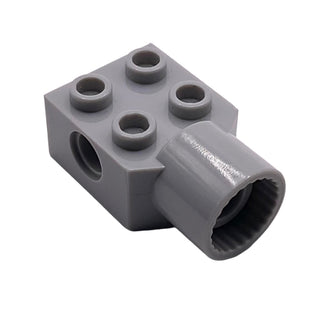 Technic, Brick Modified 2x2 with Pin Hole and Rotation Joint Socket Part# 48169 Part LEGO® Light Bluish Gray