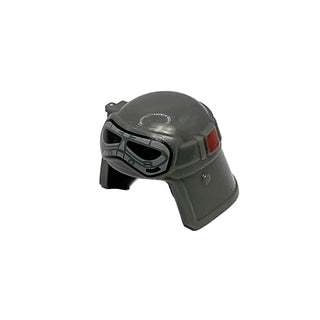 Minifigure, Headgear Helmet SW Imperial Pilot, Raised Forehead with Light Bluish Gray Goggles with Black Lenses, Red Square Pattern, Part# 36043pb01 Part LEGO® Dark Bluish Gray Very Good