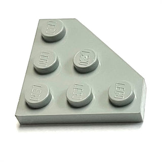 Wedge, Plate 3 x 3 Cut Corner, Part# 2450 Part LEGO® Light Gray