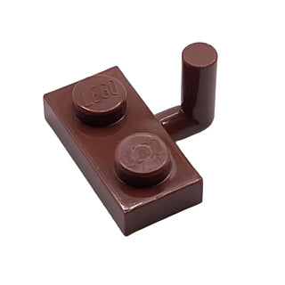 Plate, Modified 1x2 with Bar Arm Up (Horizontal Arm 5mm), Part# 4623b Part LEGO® Reddish Brown