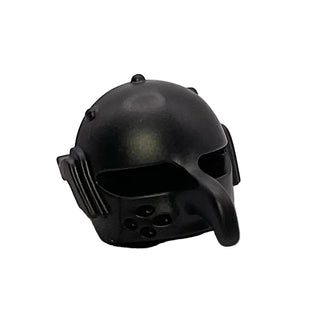 Minifigure, Headgear Helmet Castle / Fantasy Rounded with Rivets, Mask with Eye Holes and Long Nose Protection, Part# 5483d Part LEGO® Pearl Dark Gray Very Good