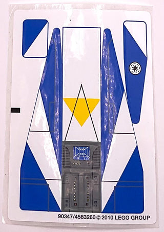 Sticker Sheet for Set Plo Koon's Jedi Starfighter, 8093 - (90347/4583260), Part# 8093stk01 Part LEGO® Complete