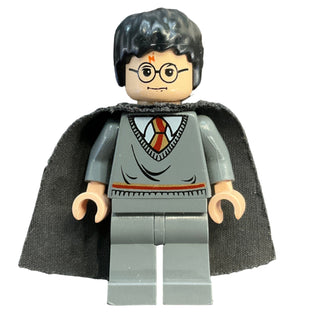Harry Potter - Gryffindor Stripe Torso, Dark Bluish Gray Legs, Plain Black Cape, hp056a Minifigure LEGO®