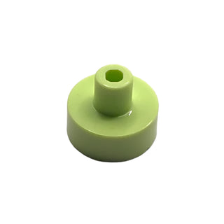 Tile Round 1x1 with Bar and Pin Holder, Part# 20482 Part LEGO® Yellowish Green