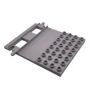 Duplo, Train Track Straight with 4 x 8 Plate on Side, Part# 35965 Part LEGO® Light Bluish Gray