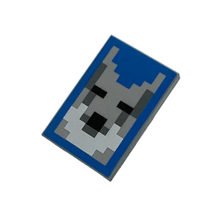 Minecraft Wolf Tamer Shield Tile 2x3, Part# 26603pb419