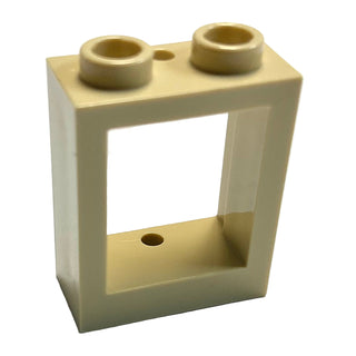 Window 1 x 2 x 2 Flat Front, Part# 60592 Part LEGO® Tan