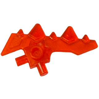 Minifigure, Weapon Blade with Bars and 5 Spikes Part# 23861 Part LEGO® Trans-Neon Orange