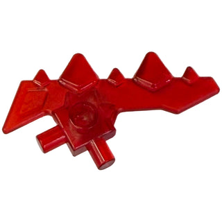 Minifigure, Weapon Blade with Bars and 5 Spikes Part# 23861 Part LEGO® Trans-Red
