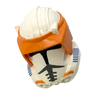 Large Figure Head Modified SW with Ball Joint Socket Phase 2 Clone with Visor Pattern (Commander Cody), Part# 22312pb01 Part LEGO® Very Good  