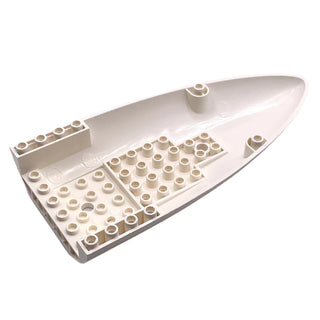 Aircraft Fuselage Forward Bottom Curved 8x16, Part# 54090 Part LEGO® White Very Good