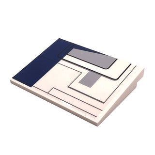 Slope 10 6x8 with SW Republic Dropship Pattern Left (Sticker), Part# 4515pb044L Part LEGO® White Very Good