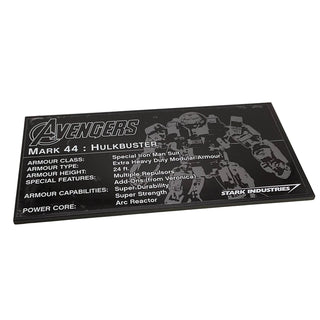 Tile 8x16 with Bottom Tubes, Textured Surface with The Hulkbuster: Ultron Edition Pattern (Sticker), Part# 90498pb30