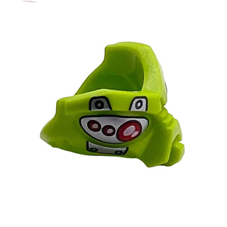 Face, Alien with Black Eye and Silver and Red Mechanical Eye Pattern, Part# 95201pb02 Part LEGO®