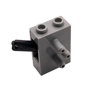 Pneumatic Switch with Top Studs, Part# 4694c01 Part LEGO® Light Gray Very Good