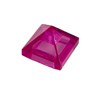 Slope 45 1 x 1 x 2/3 Quadruple Convex Pyramid, Part# 22388 Part LEGO® Trans-Dark Pink