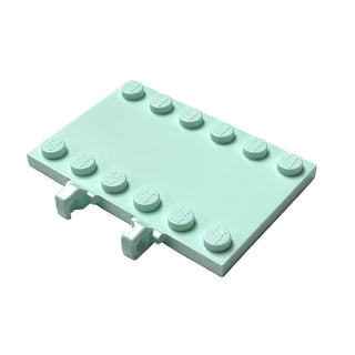 Hinge Plate 4 x 6 Locking Dual 1 Finger on Side, Part# 65133 Part LEGO® Light Aqua