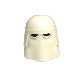 Minifigure, Headgear Helmet SW Snowtrooper with Black Eye Holes Pattern, Part# 16501pb01