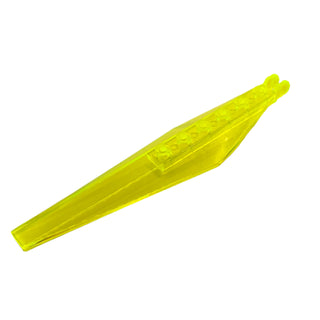 Hinge Plate 3x12 with Angled Side Extensions and Tapered Ends, Part# 57906 Part LEGO® Trans-Neon Green
