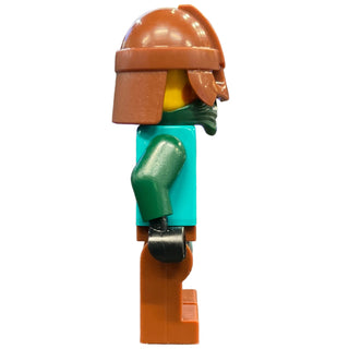 Kraken Warrior - Male, Reddish Brown Helmet, Eye Patch, idea229 Minifigure LEGO®