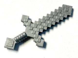 Minifigure Weapon, Minecraft Sword, Part# 18787 Part LEGO® Flat Silver (Iron)  