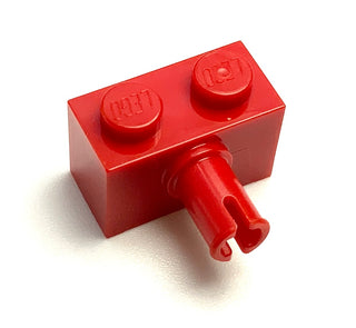 Brick, Modified 1x2 with Pin, Part# 2458 Part LEGO® Red  